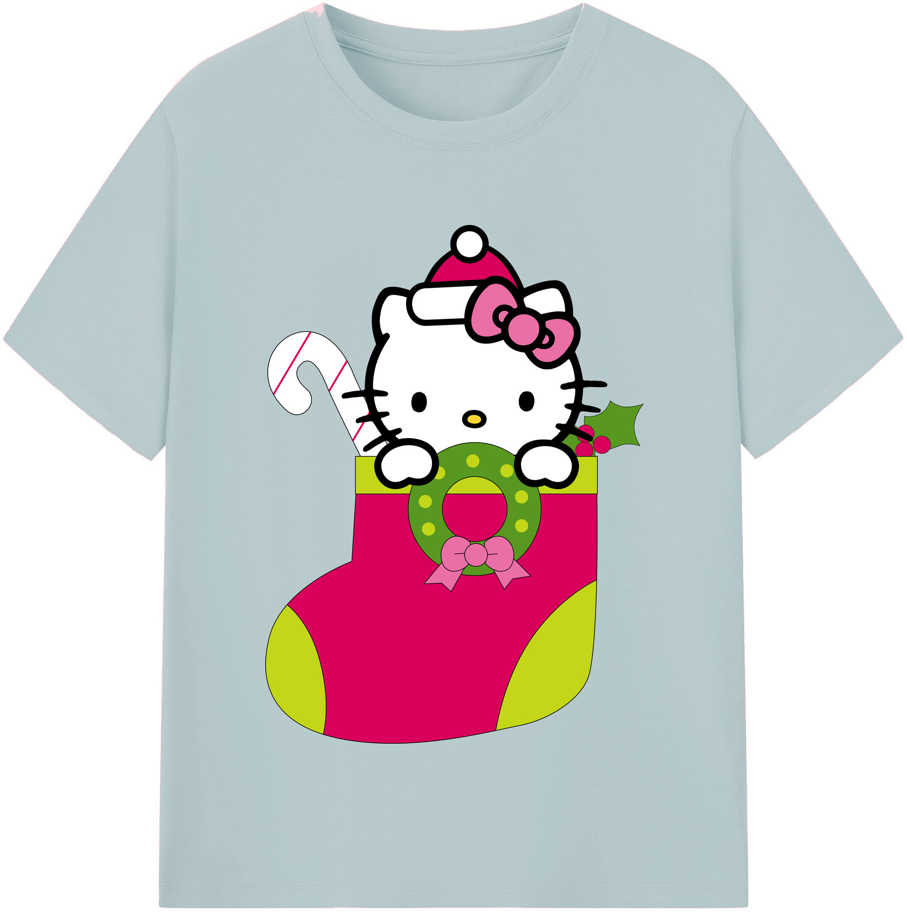 （画像用） Hello Kitty ハローキティ 綿100％半袖Tシャツ（フロントプリント）